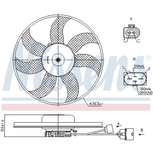 Ventilátor chladenia motora NISSENS 85678 - obr. 6