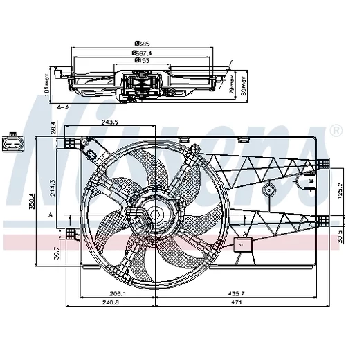 Ventilátor chladenia motora NISSENS 85693 - obr. 6