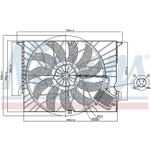 Ventilátor chladenia motora NISSENS 85818