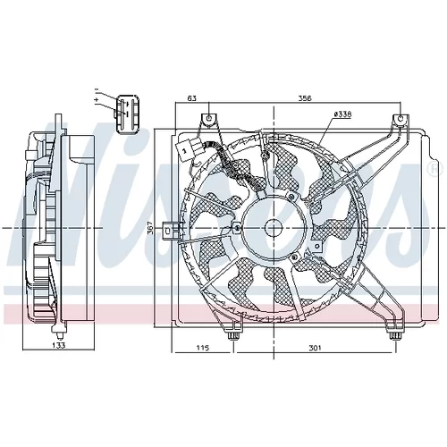 Ventilátor chladenia motora NISSENS 85894 - obr. 5