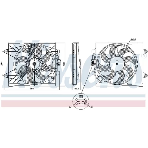 Ventilátor chladenia motora NISSENS 85922 - obr. 6