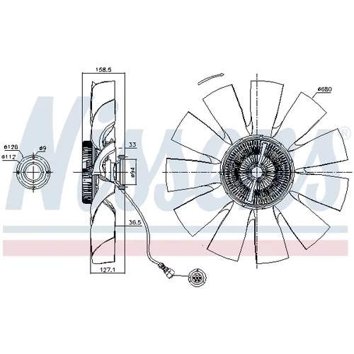 Spojka ventilátora chladenia NISSENS 86020 - obr. 5