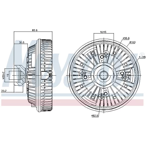 Spojka ventilátora chladenia NISSENS 86149 - obr. 4