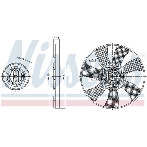 Spojka ventilátora chladenia NISSENS 86217 - obr. 4