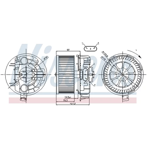 Vnútorný ventilátor NISSENS 87043 - obr. 5