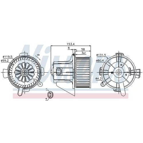 Vnútorný ventilátor NISSENS 87090 - obr. 5