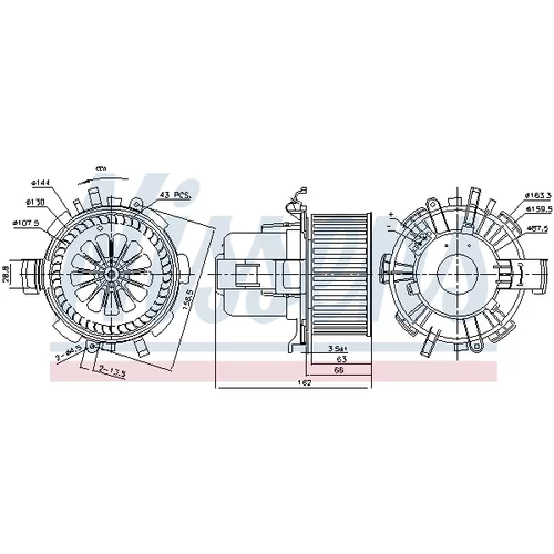 Vnútorný ventilátor NISSENS 87180 - obr. 5