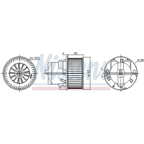 Vnútorný ventilátor NISSENS 87223 - obr. 5