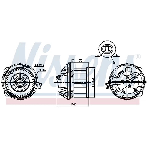 Vnútorný ventilátor NISSENS 87228 - obr. 4