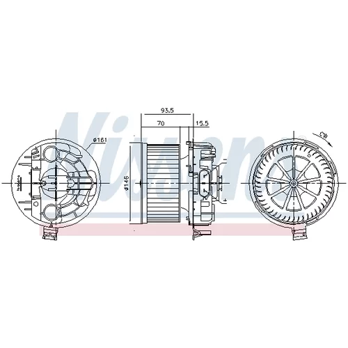 Vnútorný ventilátor NISSENS 87383 - obr. 4