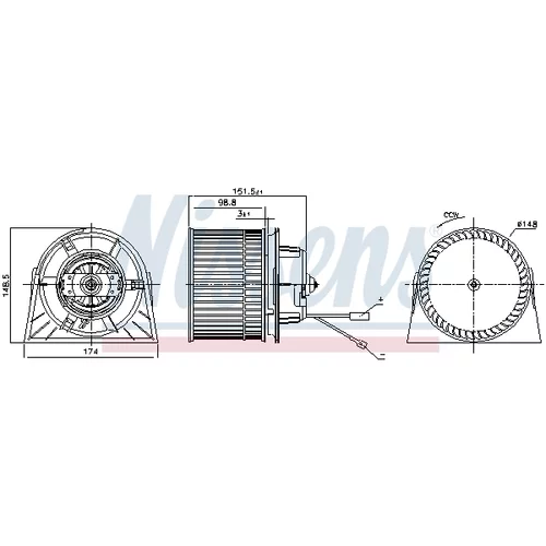 Vnútorný ventilátor NISSENS 87443 - obr. 4