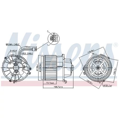 Vnútorný ventilátor NISSENS 87599