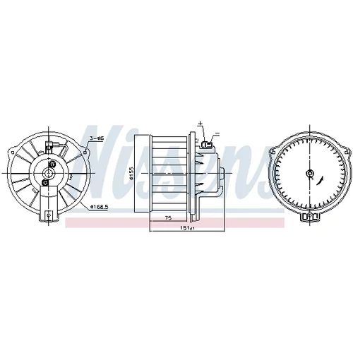 Vnútorný ventilátor NISSENS 87796 - obr. 5