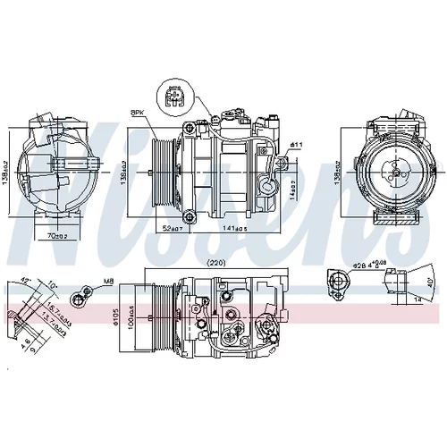 Kompresor klimatizácie NISSENS 890197 - obr. 7