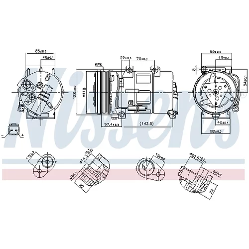 Kompresor klimatizácie NISSENS 89493 - obr. 6