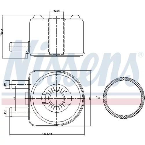 Chladič motorového oleja NISSENS 90603 - obr. 5