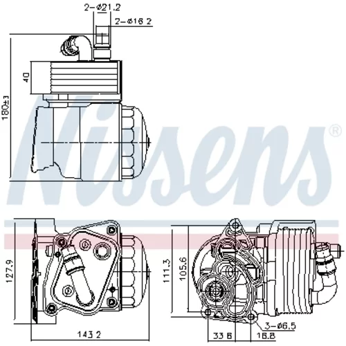 Chladič motorového oleja 91323 /NISSENS/ - obr. 4