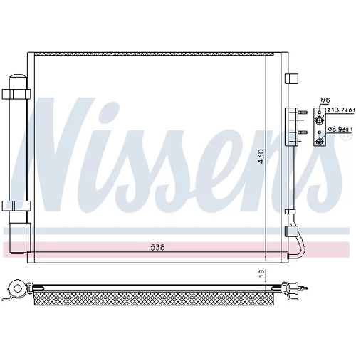 Kondenzátor klimatizácie NISSENS 940821
