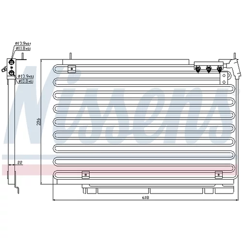 Kondenzátor klimatizácie NISSENS 94576 - obr. 2