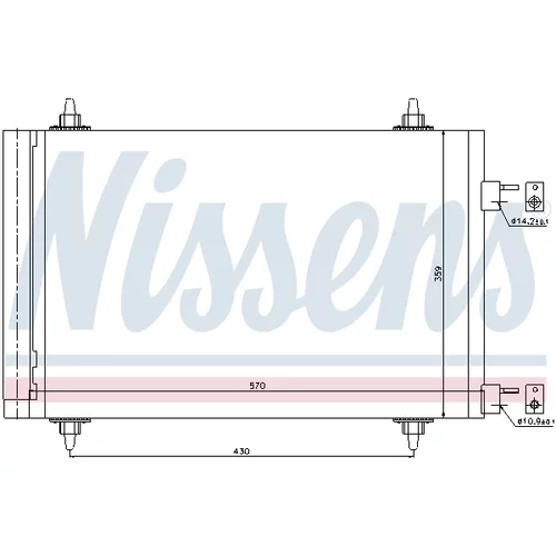Kondenzátor klimatizácie NISSENS 94758 - obr. 7