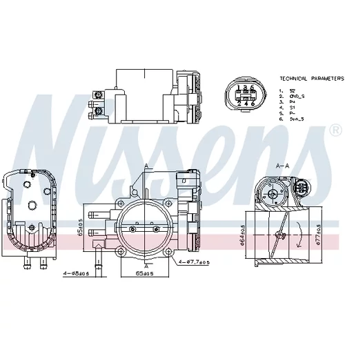 Hrdlo škrtiacej klapky NISSENS 955036 - obr. 5