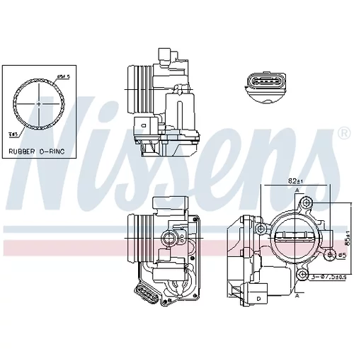 Hrdlo škrtiacej klapky NISSENS 955053 - obr. 5