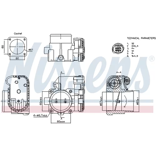 Hrdlo škrtiacej klapky 955079 /NISSENS/ - obr. 5