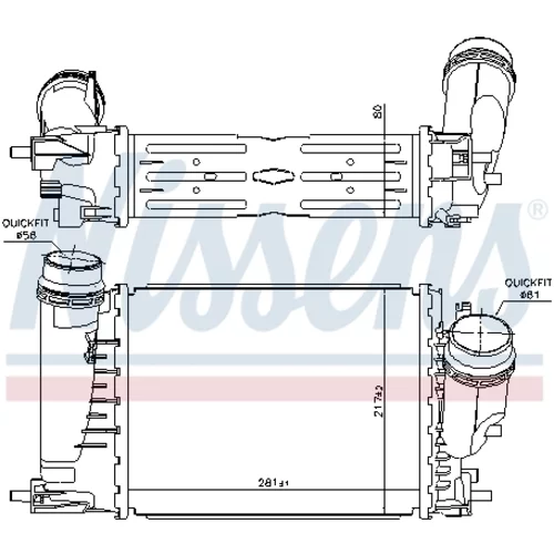 Chladič plniaceho vzduchu NISSENS 961429 - obr. 5