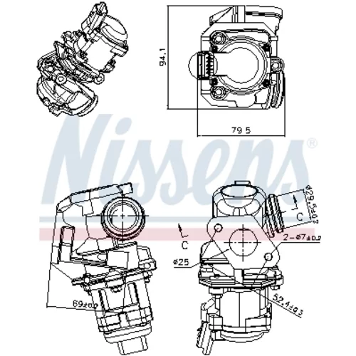 EGR ventil 98150 /NISSENS/ - obr. 7