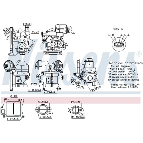 EGR ventil NISSENS 98383