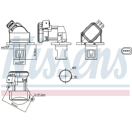 EGR ventil NISSENS 98438