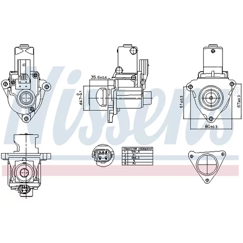 EGR ventil NISSENS 98510