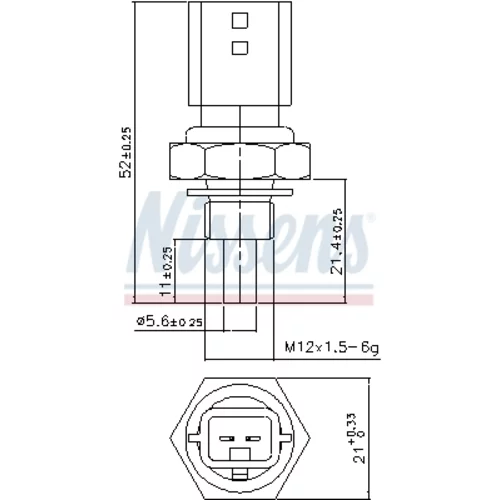 Snímač teploty chladiacej kvapaliny NISSENS 207022 - obr. 5