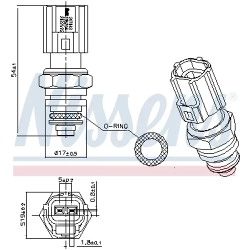 Snímač teploty chladiacej kvapaliny NISSENS 207048 - obr. 5