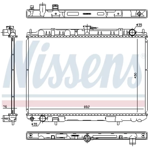 Chladič motora NISSENS 606161 - obr. 4