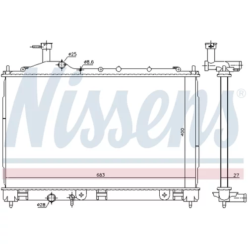 Chladič motora NISSENS 606181 - obr. 4