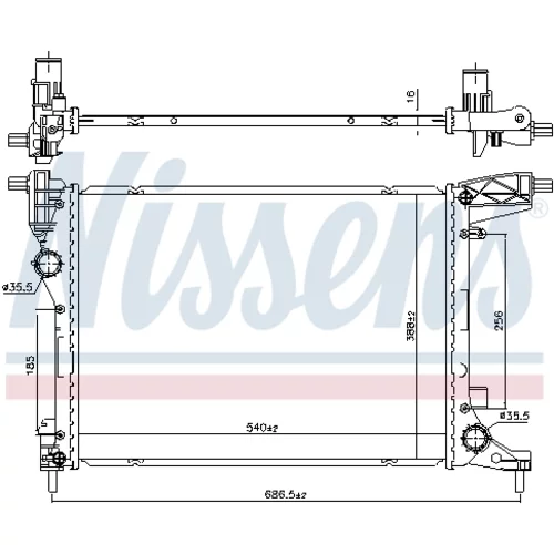 Chladič motora NISSENS 606277 - obr. 1