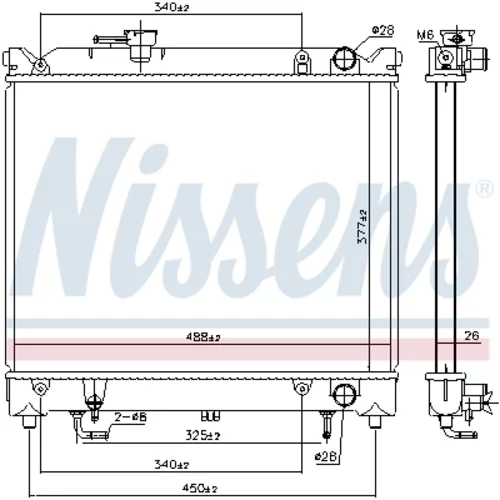 Chladič motora NISSENS 606692 - obr. 5