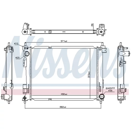 Chladič motora NISSENS 606734 - obr. 5