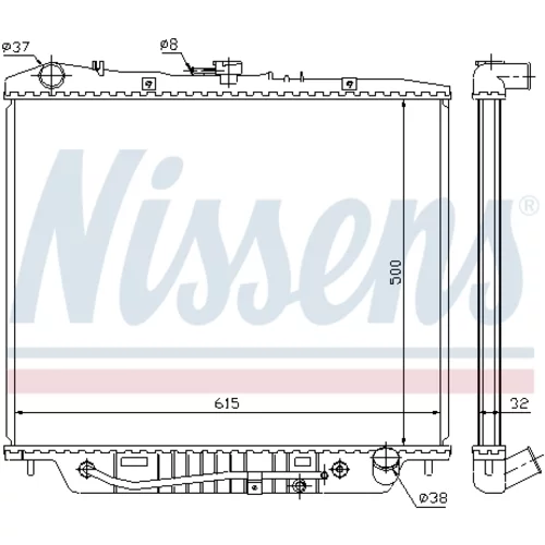 Chladič motora NISSENS 60852 - obr. 5