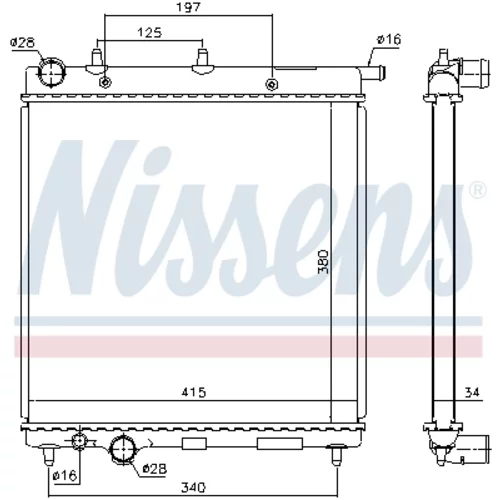 Chladič motora NISSENS 61279 - obr. 5