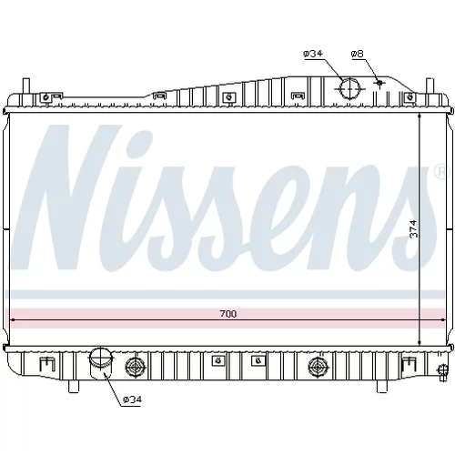 Chladič motora NISSENS 61639 - obr. 4