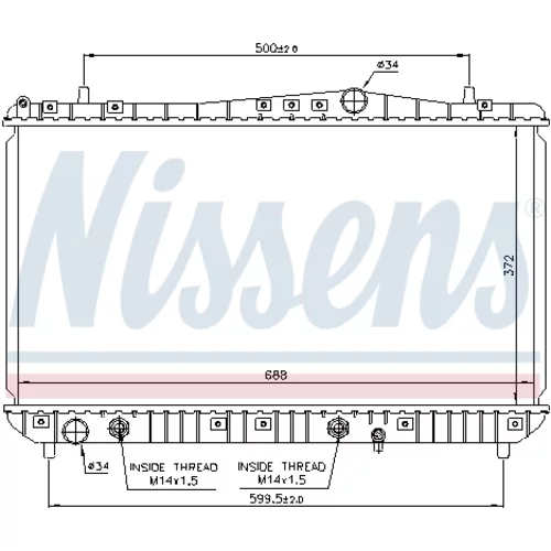 Chladič motora NISSENS 61665 - obr. 5