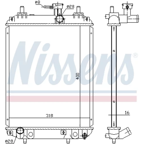 Chladič motora NISSENS 617549 - obr. 5