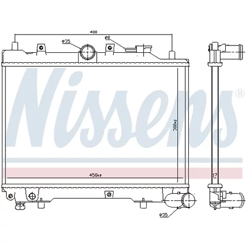 Chladič motora NISSENS 62512 - obr. 4