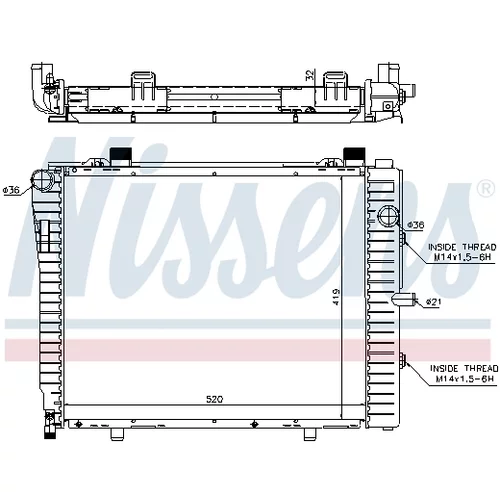 Chladič motora NISSENS 62712A - obr. 4