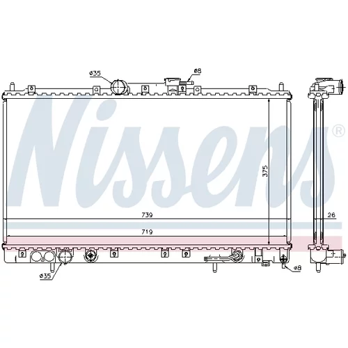 Chladič motora NISSENS 62869A - obr. 5