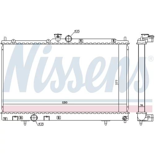 Chladič motora NISSENS 628956 - obr. 4