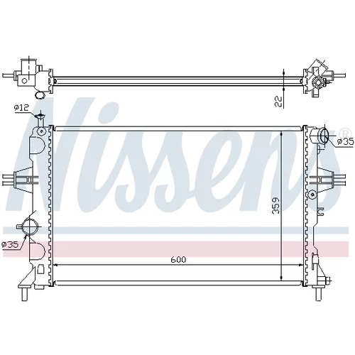 Chladič motora NISSENS 630041 - obr. 5