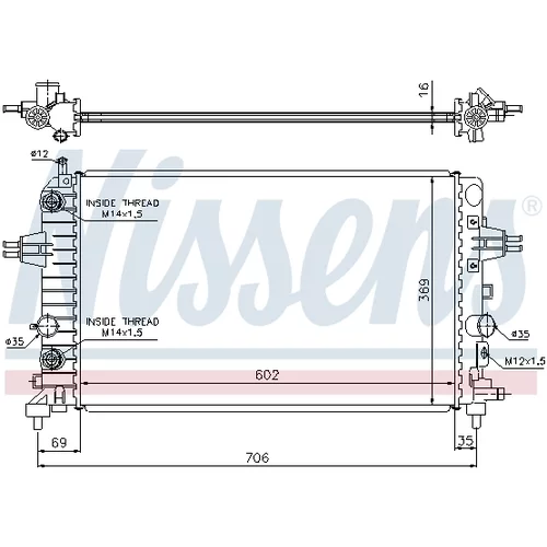 Chladič motora NISSENS 630702 - obr. 5